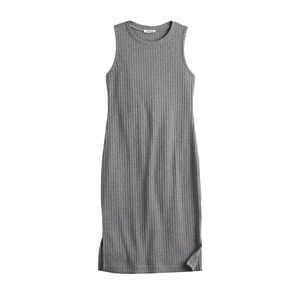 Nine West Gray Ribbed Midi Dress Women’s Size Small